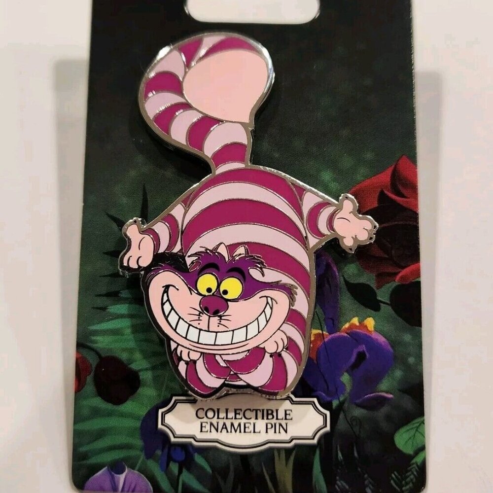 Disney Cheshire Cat Alice In Wonderland Enamel Pin NEW